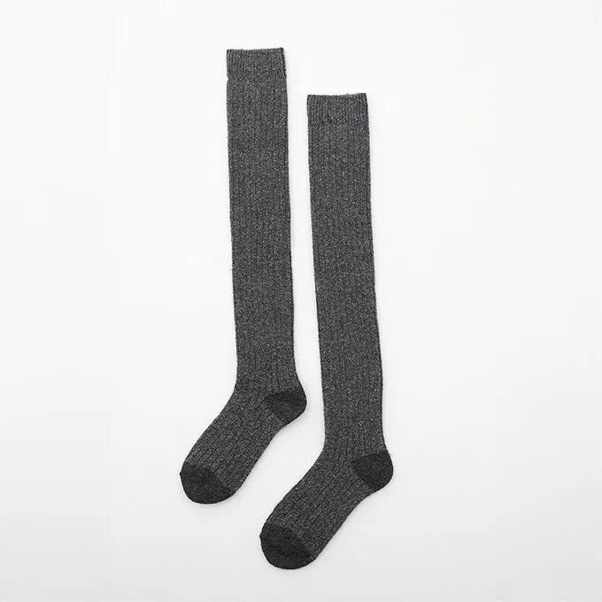 Popcorn thigh socks Charcoal