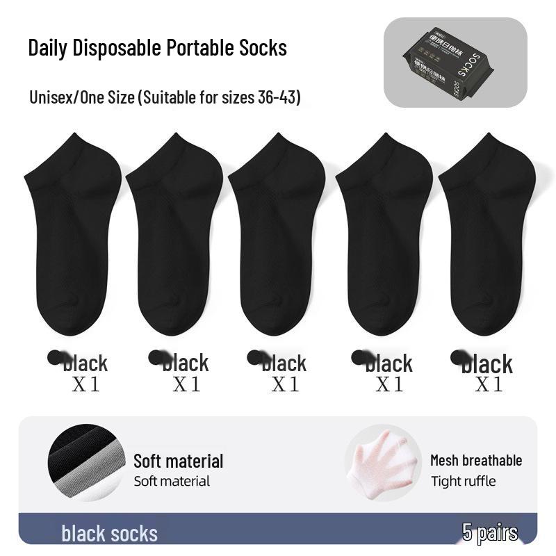 Unisex Disposable Socks for Travel & Daily Use: All-Season, Mid-Calf, No-Wash, Convenient, Perfect for Business Travel & Casual Wear.