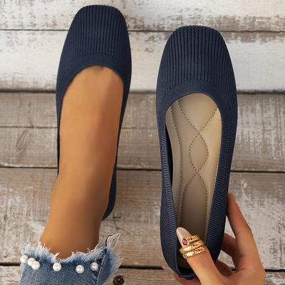 Summer Women's Square Toe Flats Shoes 2024 New Casual Low Heel Barefoot Elegant Woman Sneakers Comfortable Slip-On Mesh Loafers