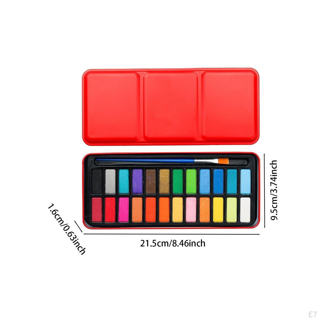 Watercolor Paint Set Washable Water Colors with Brush and Palette for Color Painting