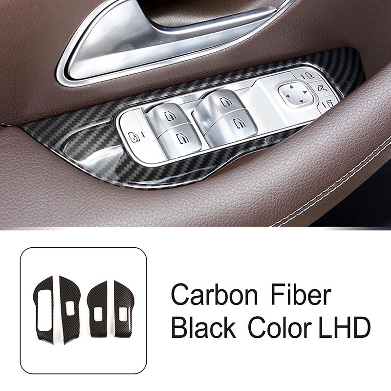 Ușă, fereastră, buton, panou, cadru, ornament, ornament, model din carbon, pentru mașină Mercedes Benz GLE W167 GLS X167 -2022