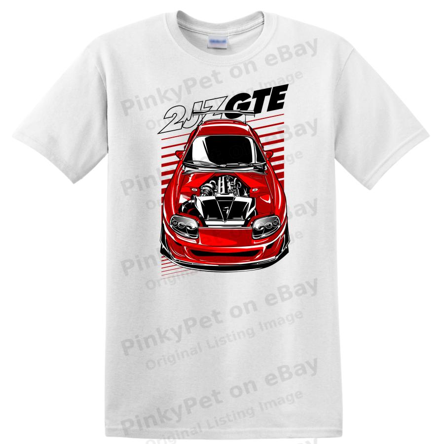 Red Car Engine Graphic T Shirt Cool Car Design Retro Racing Tee Unique Gift