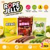 Bomboane YEM Long cu Umplutură, 3 arome 6 buc | Aromă Bogată Dulce a Umpluturii, Textură Gumoasă, Gustare Convenabilă