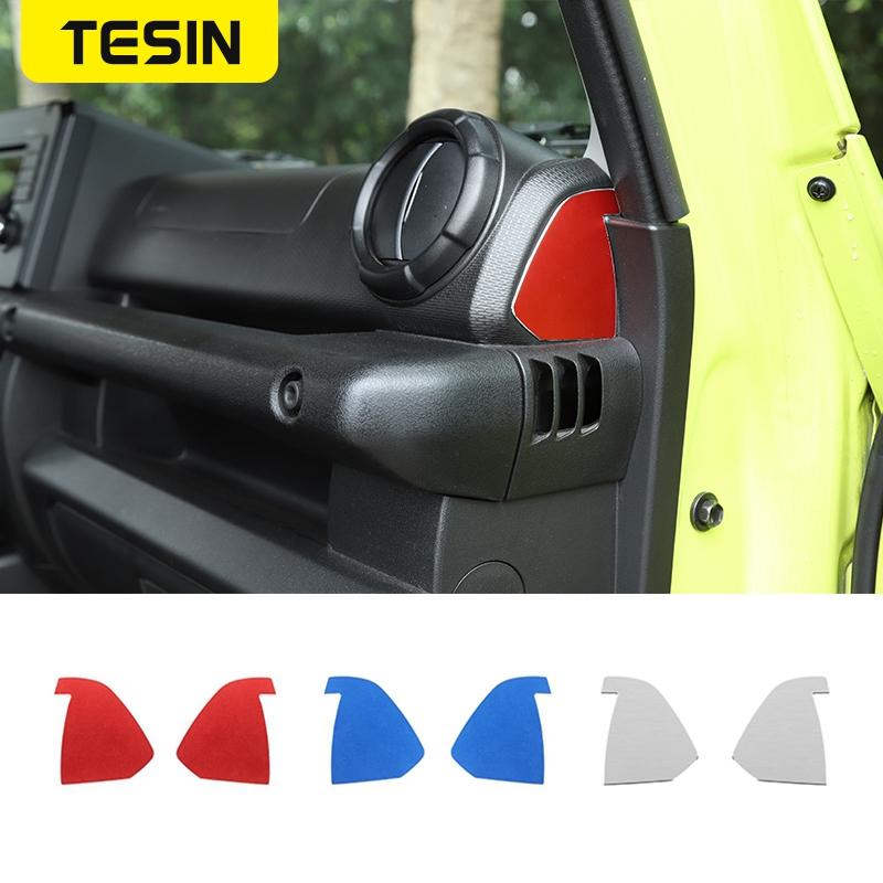 

TESIN 2PCS Car Center Console Side Air Vent Decoration Cover Stickers Accessories For JB74 JB64 Suzuki Jimny