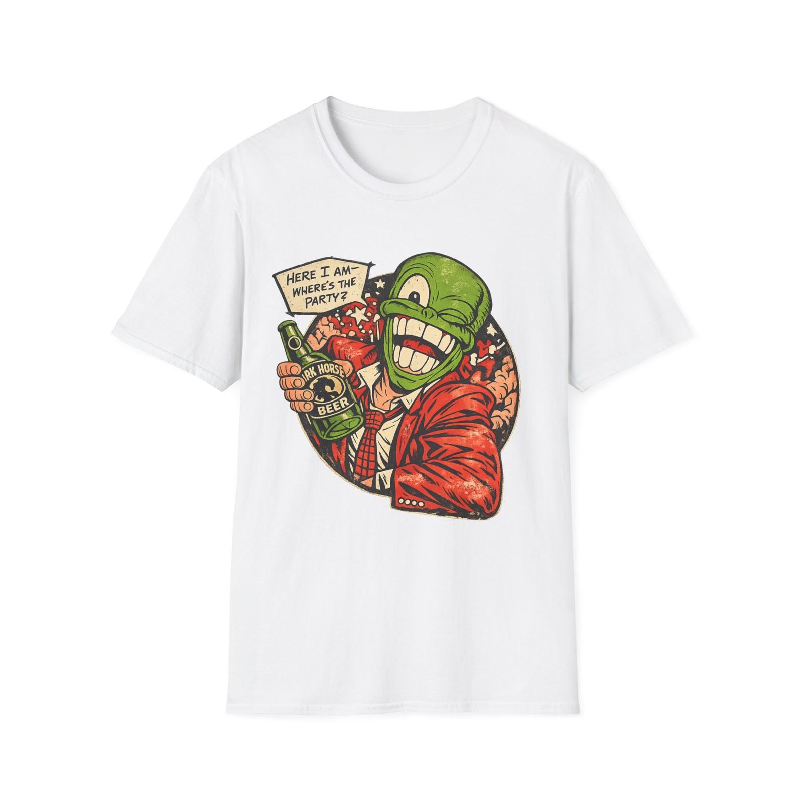 

The Mask T-Shirt - Where s the Party Retro Vintage Style Dark Horse Comics 1991 5XL різнокольоровий