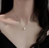 Pearl Necklace for Crystal Venetian Stainless For Comes with Gift Box [VIROMY] Women, Pearl, Pearl, Chain, Steel, Hypoallergenic, Silver, Weddings,