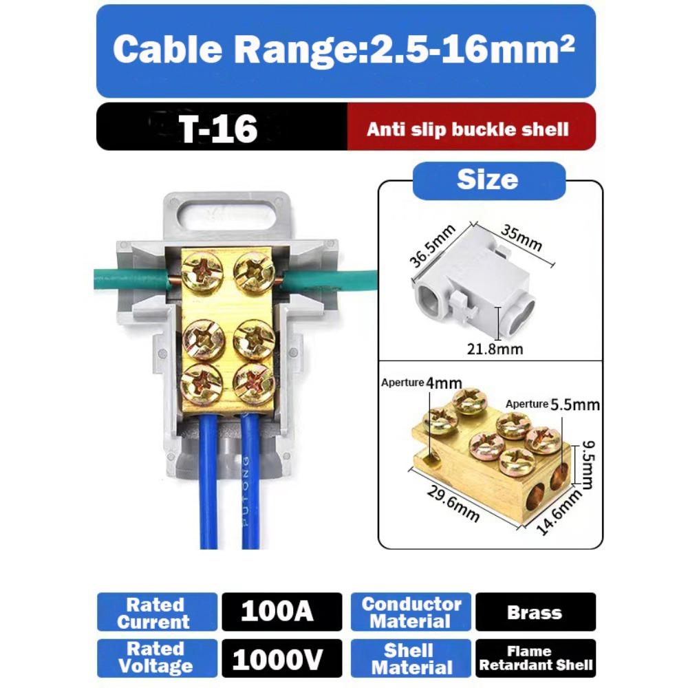Electrical Connectors High Power High Power Splitter Conductor Brass Large Current Wire Connector Terminal Blocks
