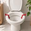 Upevňovací příslušenství pro vyrovnání sedátka WC, Klipový stabilizátor sedátka do koupelny, Jednodílná 3D tištěná instalace bez vrtání, Zacvakávací upevnění, Hluk kývajícího se sedátka WC