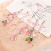1Pc Phone Charm Pendant Cute Kawaii Pink Bowknot Keychain Bag Phone Strap Girl Cellphone Lanyard Keyring Birthday Jewelry DIY