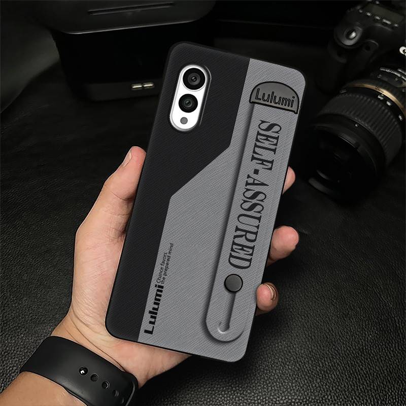 Geometry Anti-dust Phone Case For FCNT/Fujitsu Arrows N F-51C Kickstand Plain color Commerce Wristband Soft case Simple