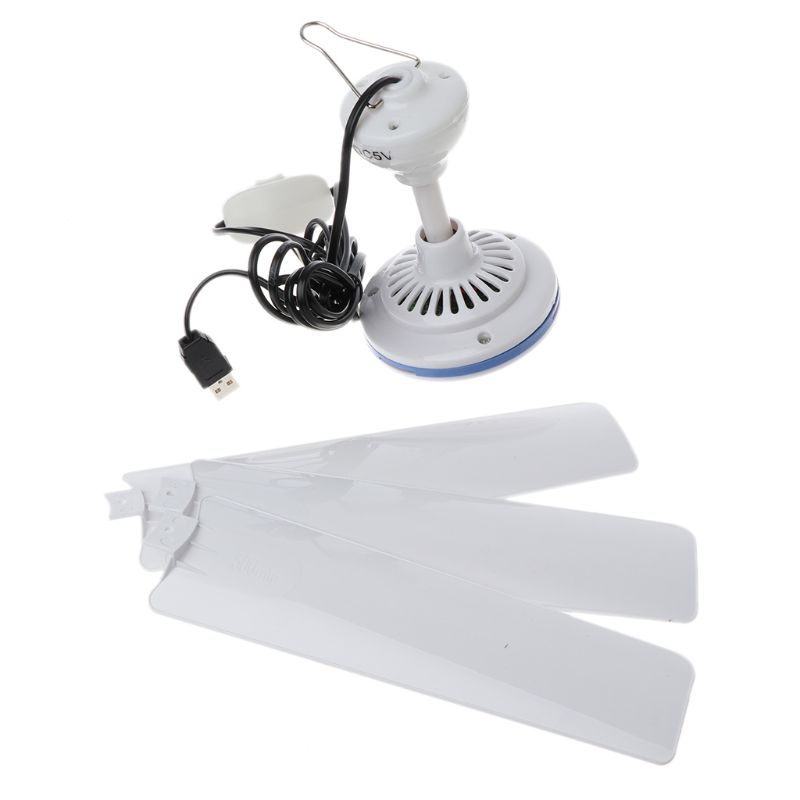 USB  Ceiling Fan for C 5V Small Fans Indoor Outdoor Portable for Bed  Net Student Hostel Home Travel Coolin