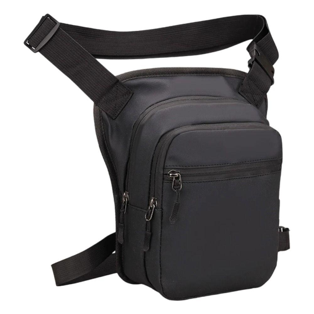 Zipper Multi-Function Fanny Pack PU Leather Travel Chest Bag Cycling Drop Leg Bag  Hiking