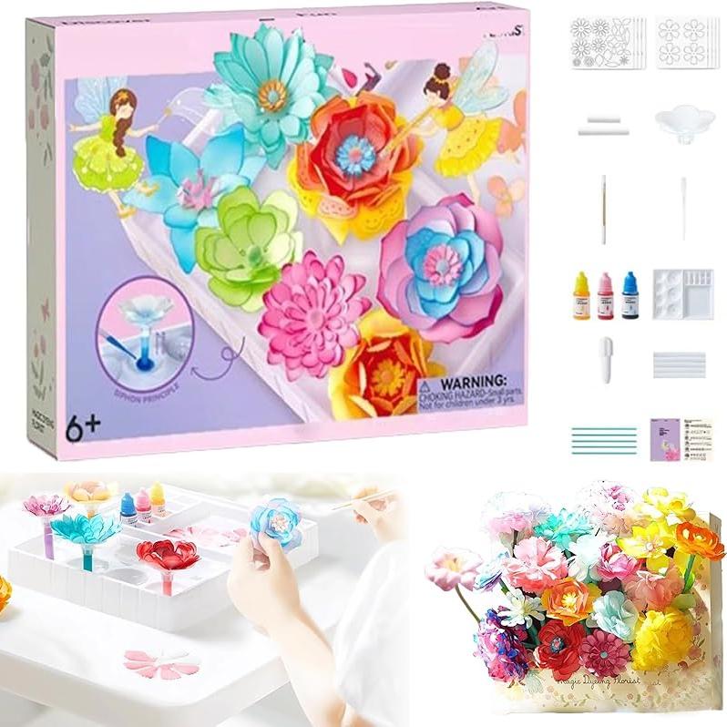 

Bloom Joy Magic Petal Flower Kit, Fun Bouquet Craft, Star Helio Flowers, Create 3D Blossoms with Colorful Petals, Colored Flowers Creative Toys 1set