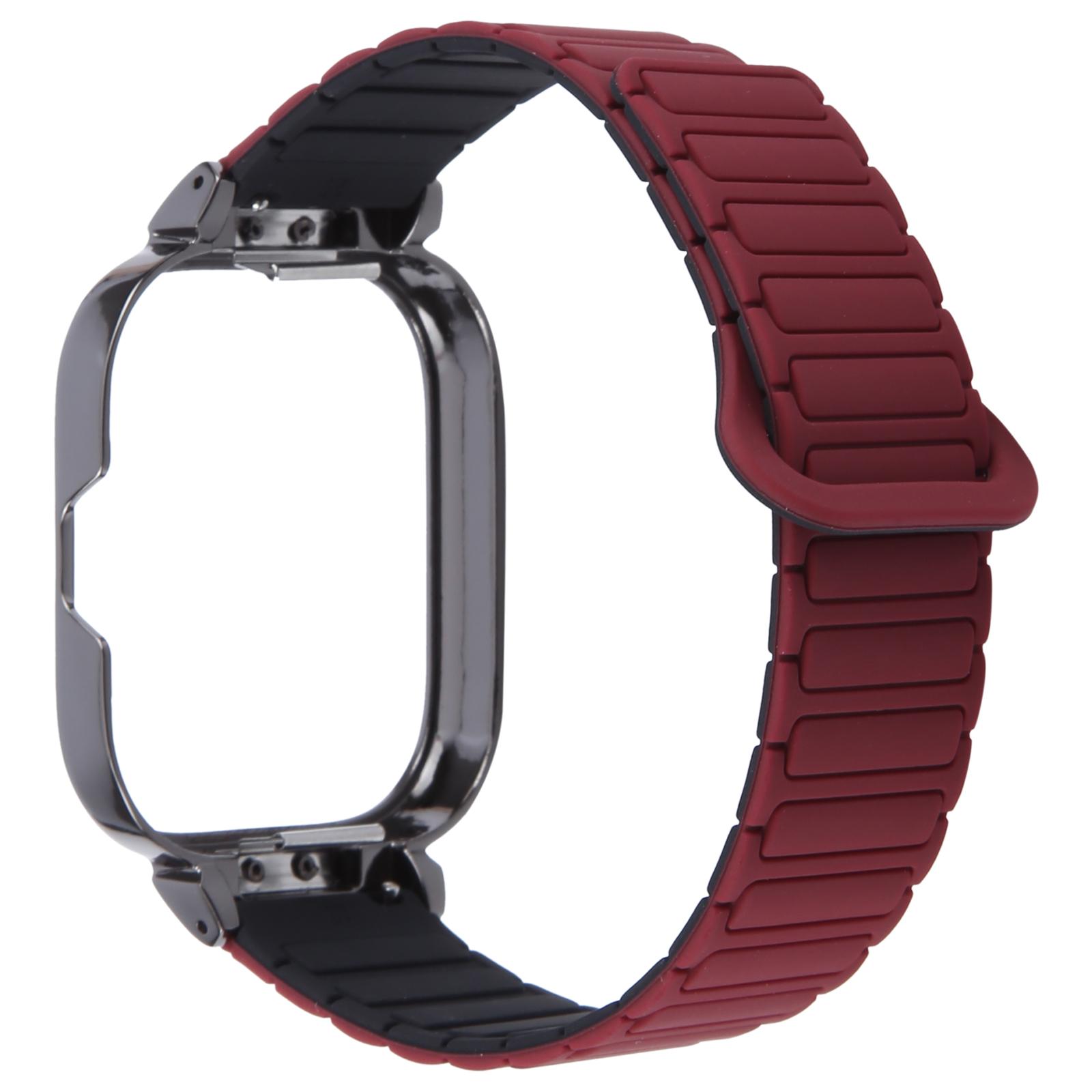 

Для Xiaomi Redmi Watch 5/4 Металева Чорна Рамка Інтегрований Магнітний Силіконовий Ремінець для Годинника H