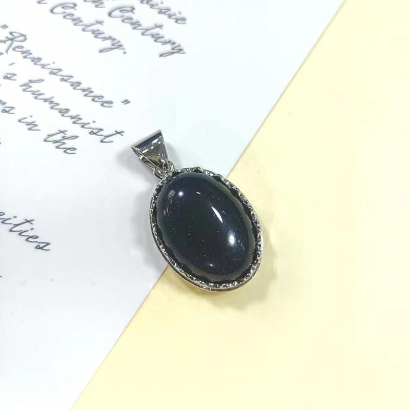 Geometric Shell Pendant With Synthetic Turquoise And Natural Purple Crystal For Fashion Jewelry