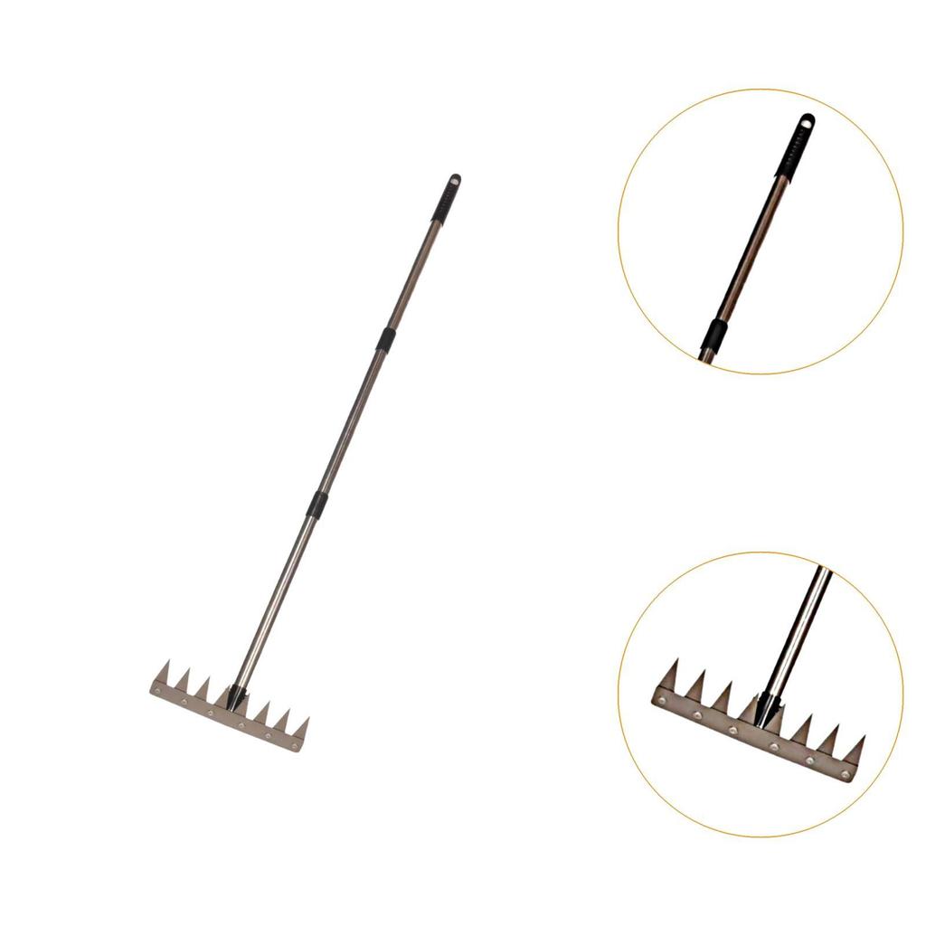 Heavy Duty Yard Garden Hoe Weeding Rake Steel Agricultural Tiller for Garden Maintenance and Planting