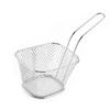 Deep Fry Basket Stainless Steel Mesh Basket with Handle Easy Clean Large Capacity Fry Cooking Tool