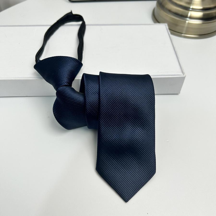 Herren Krawatte Saphirblau Einfarbig Lässig 5 cm Schmale Version Monochrom Reißverschluss Typ Freihändig Einzug Druck