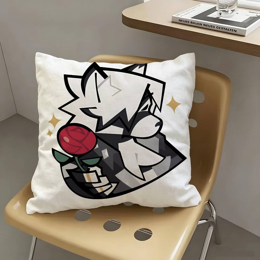 1pc Von L-ycaon Pillow Case Fashion Square Pillowcase Bedroom Sofa Room Ins Decoration Leisure