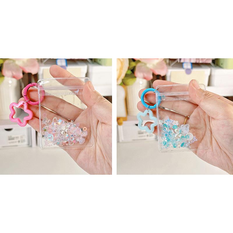 Cartoon Doll Gift Storage Bag Keychain Transparent Five-Pointed Star Pendant Toy Doll Gift Bag Children Toy Doll Storage Bag