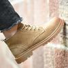 Anti-puncture Suede Leather High Tops Boots Anti Smash Comfortable Shoes for Work Safety Sneakers for Men Light Man Safety Shoes
