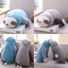 Adorable Sloth Plush Toy Pillow For Kids And Girls Short Plush And Pp Cotton Stuffed Blue And Grey