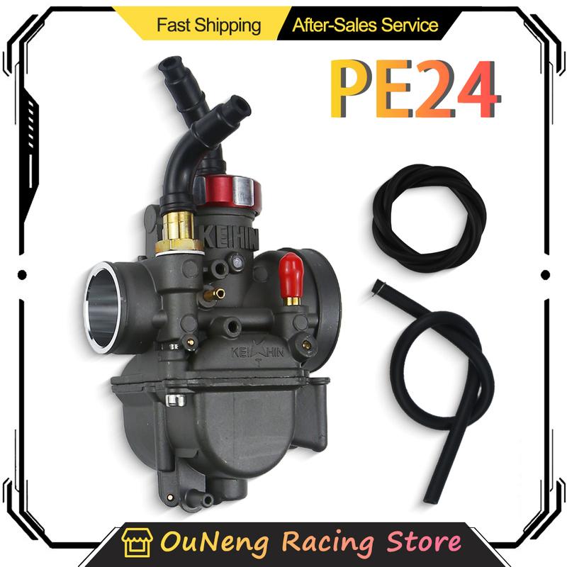 PE24 24mm Carb For DASH NSR125 KX80 KX100 KX125 DIO NSR 50-125CC 2/4-Stroke Pit Dirt Bike ATV Quad Engine Motorcycle Carburetor