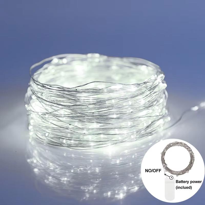 LED Fairy String Lights Battery Powered Copper Wire Garland Light For Bedroom Outdoor Garden Wedding Party Birthday Decoration