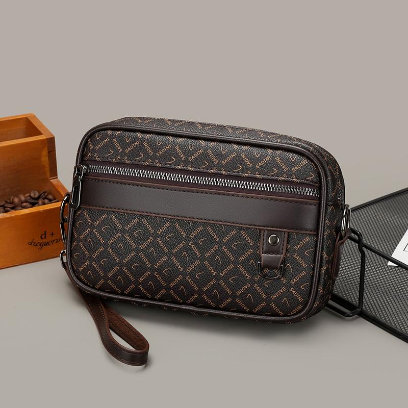 Business Style Men's Bag High Quality PU Leather Man's Handbag Shoulder Bag Multi-Functional Men's Hand Bag With Waist Strap Sac
