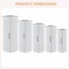 5 Pcs Metal Pleated Cylinder Pedestal Stands Heavy Duty Cake Display Pedestal Stand for Wedding Banquet Vendor Events Decorative