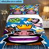 3PCS Clash Royale Heroes Collage Bedding set,Ideal For1pc Duvet Cover And 2pcs Pillowcases Perfect for Christmas gift,Ideal for Bedroom, Dormitory