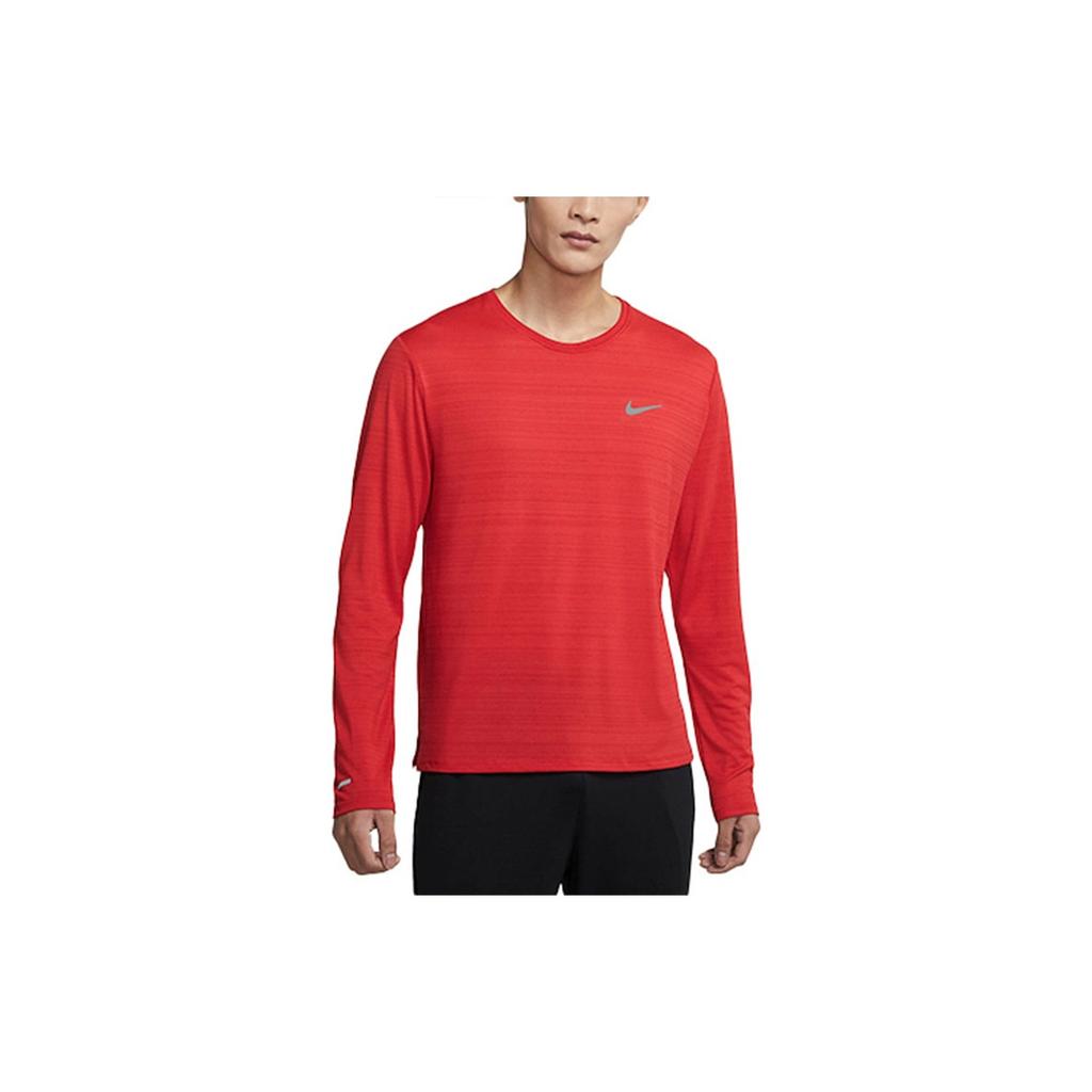 Nike Dri-FIT Miler Long Sleeve Running Top Men Tops University-Red CU5990-657