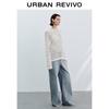 UR Women's Retro Washed Rivet Decor Denim Long Pants