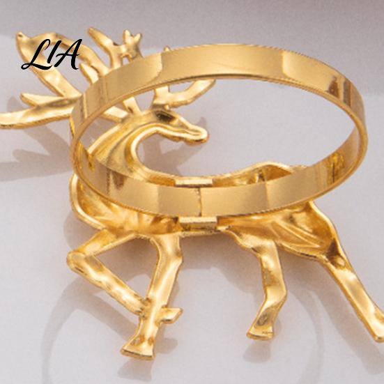 Thanksgiving Dinner Dekorationen Weihnachts Hirsch Serviettenring, Facettierter Metall Elch Halter, Wiederverwendbare Einzigartige Tierform Ringe Ring für Weihnachten Feiertag Hochzeit