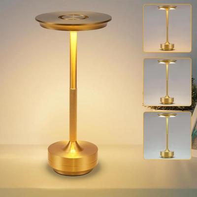 Table Lamp - NETTLIFE - Touch LED - USB Rechargeable Battery - Dimmable - Gold