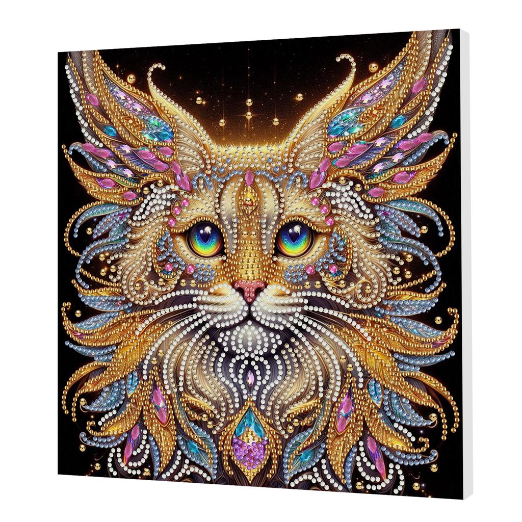 DIY Special Shape Drill Art Craft Pearl Diamond Painting with Frame 25x25cm Diamond Art Pearl Painting Kit for Adults Home Decor