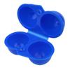 Plastic 2pcs Eggs Carrier Storage Box container For Outdoor Picnic Camping Use(Blue)