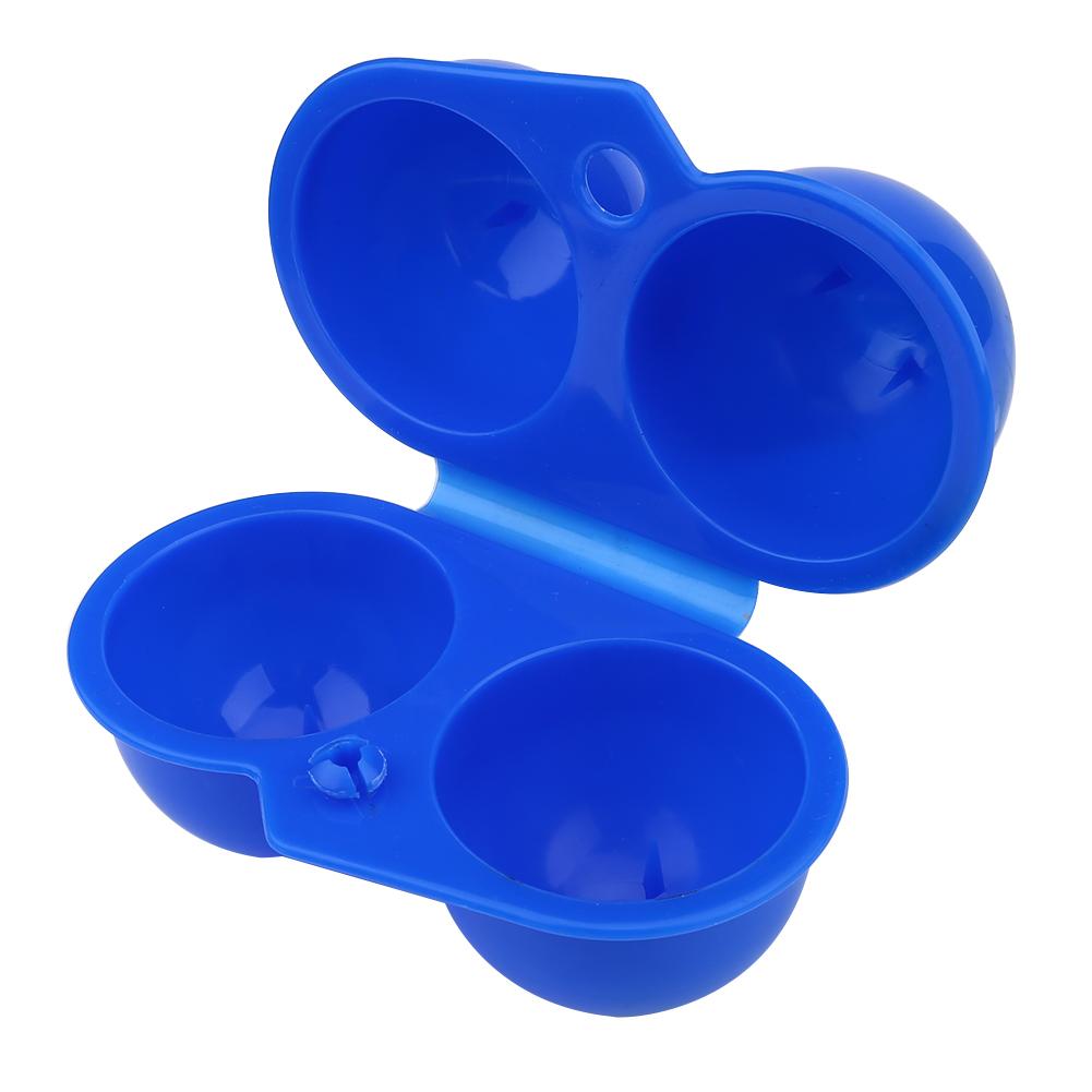 Plastic 2pcs Eggs Carrier Storage Box container For Outdoor Picnic Camping Use(Blue)