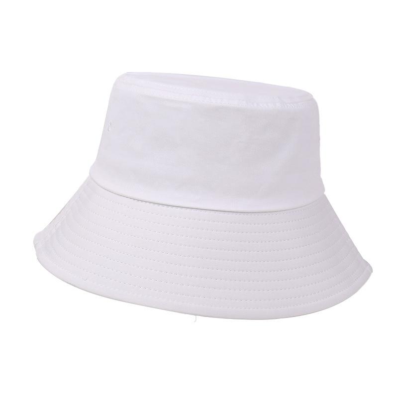 Solid color classic wide-brimmed bucket hat men's sunshade sunscreen windproof basin hat versatile ins face hat