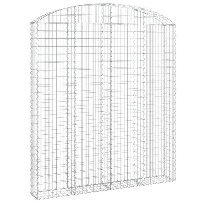 VidaXL Arched Gabion Basket Gabion Cage Gabion Wall Stone Basket Gabion for Stone Garden Patio Exterior 153471
