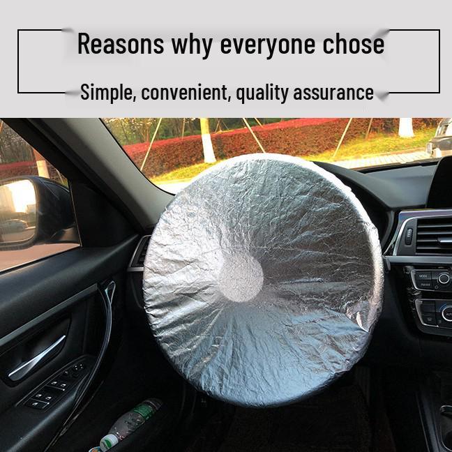 

Universal Flocking Steering Wheel Cover: Sun Shade & Heat Insulation Protection