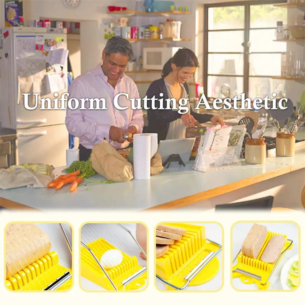 Poultry Luncheon Meat 304 Reinforced Stainless Steel Boiled Egg Fruit Soft Cheese Slicer Spam Cutter Kitchen Tools TLY007