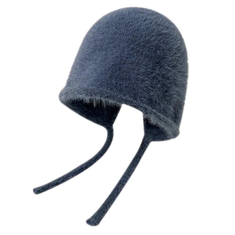 Soft Stretch Knitted Cap Fashion Casual Stacking Cap Outdoor Woman Warm Earflap Beanie Hats Winter Warm Accessories