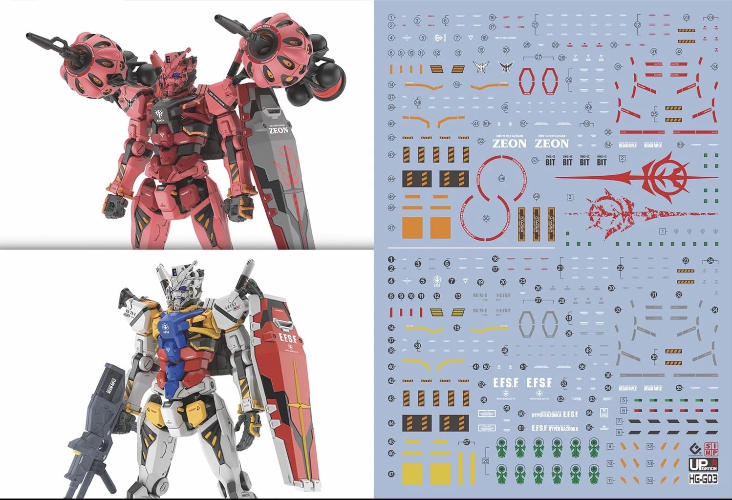 

decals for HG RG MG PG RE HiRM robot plastic models HG Red Water-transfer (for 1/144 Gundam/White Gundam) [Used] серый