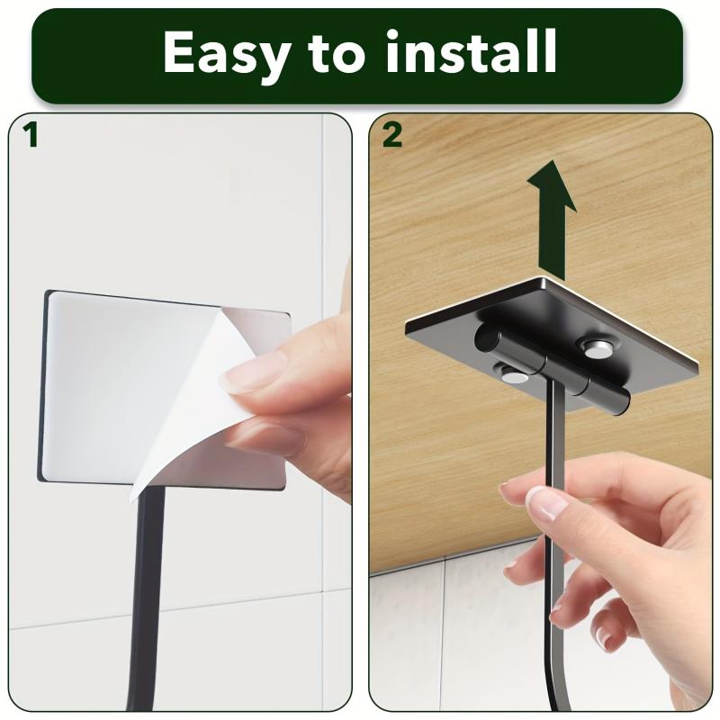 1Pc Black Cabinet Under Banana Hook Can Be Fixed With Screws Metal Multi-Purpose Hook Keep Bananas Fresh Simple Hook