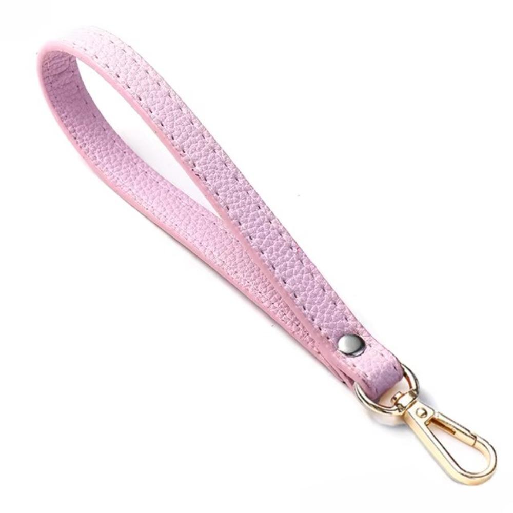 Portable PU Leather Bag Wrist Strap Replacement Soft Bag Strap Handle Solid Color Purse Handle Bag Accessories