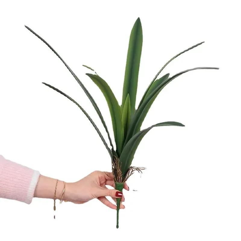 Study Decorative Artificial Clivia Leaves Plants Fake Flower Bedroom Decoration Simulated Cymbidium Leaf Green Plant Floral