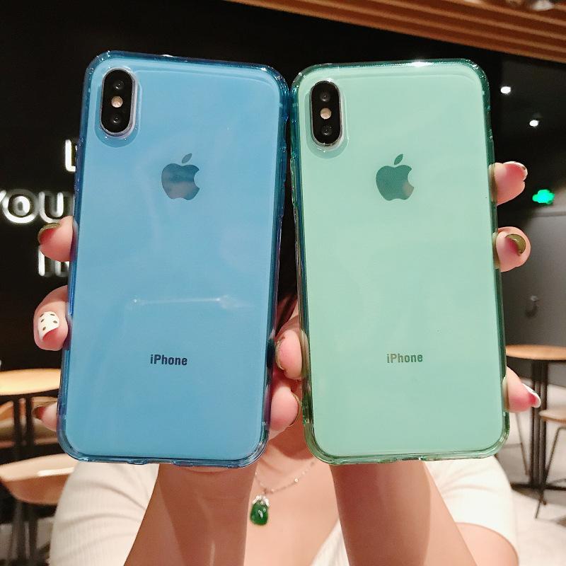 iPhone17 transparent color soft case Apple 17PROMAX mobile phone case transparent soft case Apple 14PRO suitable