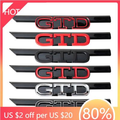 Golf 3 4 MK3 MK4 2026 Hot For VW VOLKSWAGEN 1pcs ABS GTI GTD Badge Decoration Car Front Hood Grille Replacement Type For Volkswa