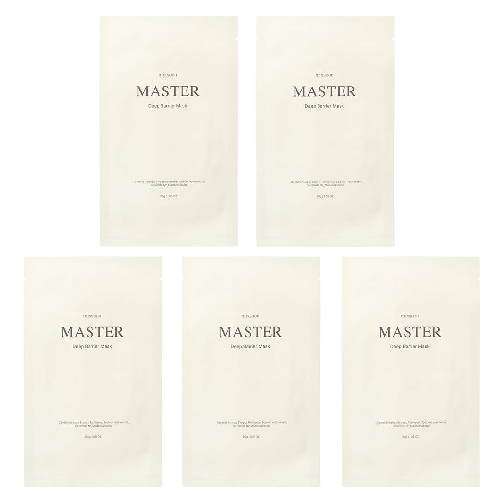 Master Deep Barrier Beauty Mask, 5 Sheet Masks, 30G(1.05Oz)